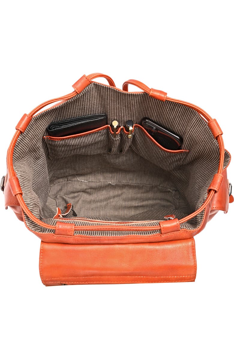 OLD TREND Bryan Leather Backpack, Alternate, color, Cognac