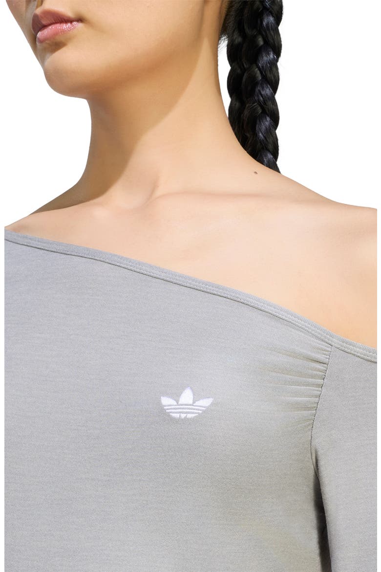 Asymmetric One-Shoulder Top, Alternate, color, GREYHEATHER