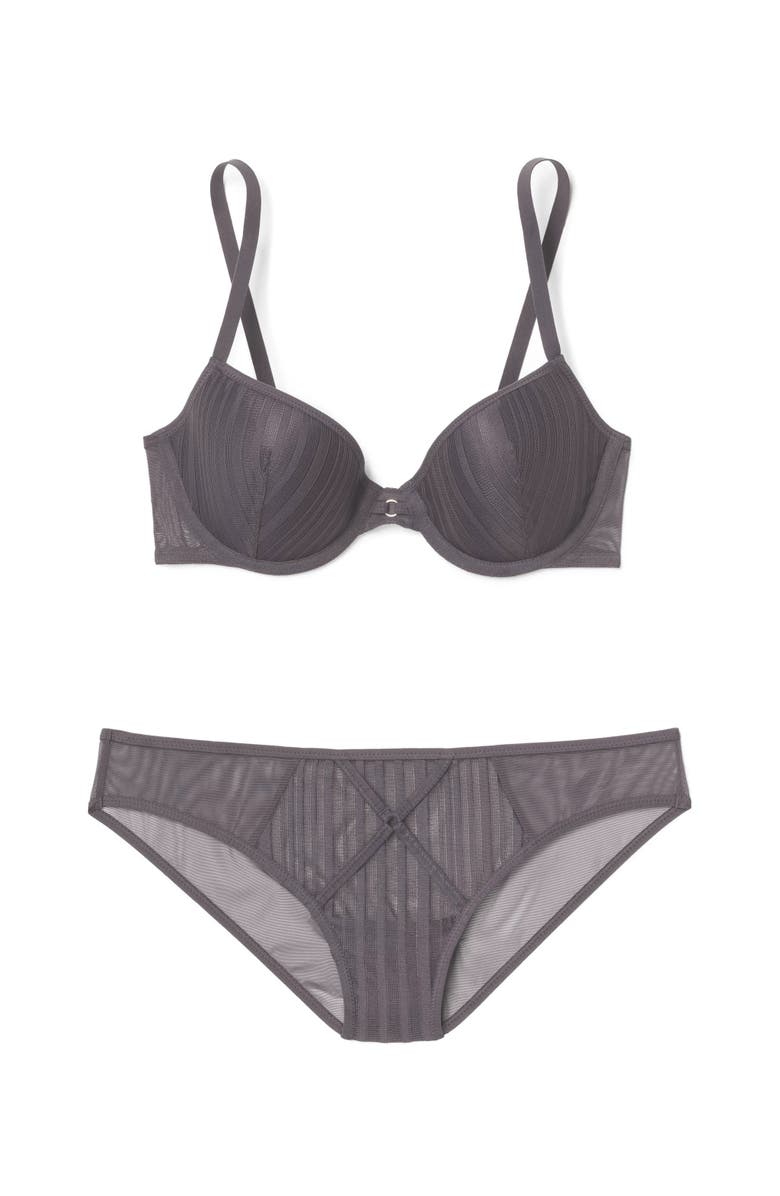 Naia Holly Unlined Demi Bra, Alternate, color, Dark Grey