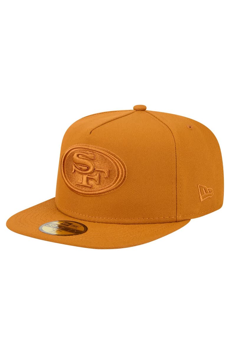 New Era Men's New Era  Brown San Francisco 49ers Color Pack A-Frame 59FIFTY Fitted Hat, Main, color, Brown