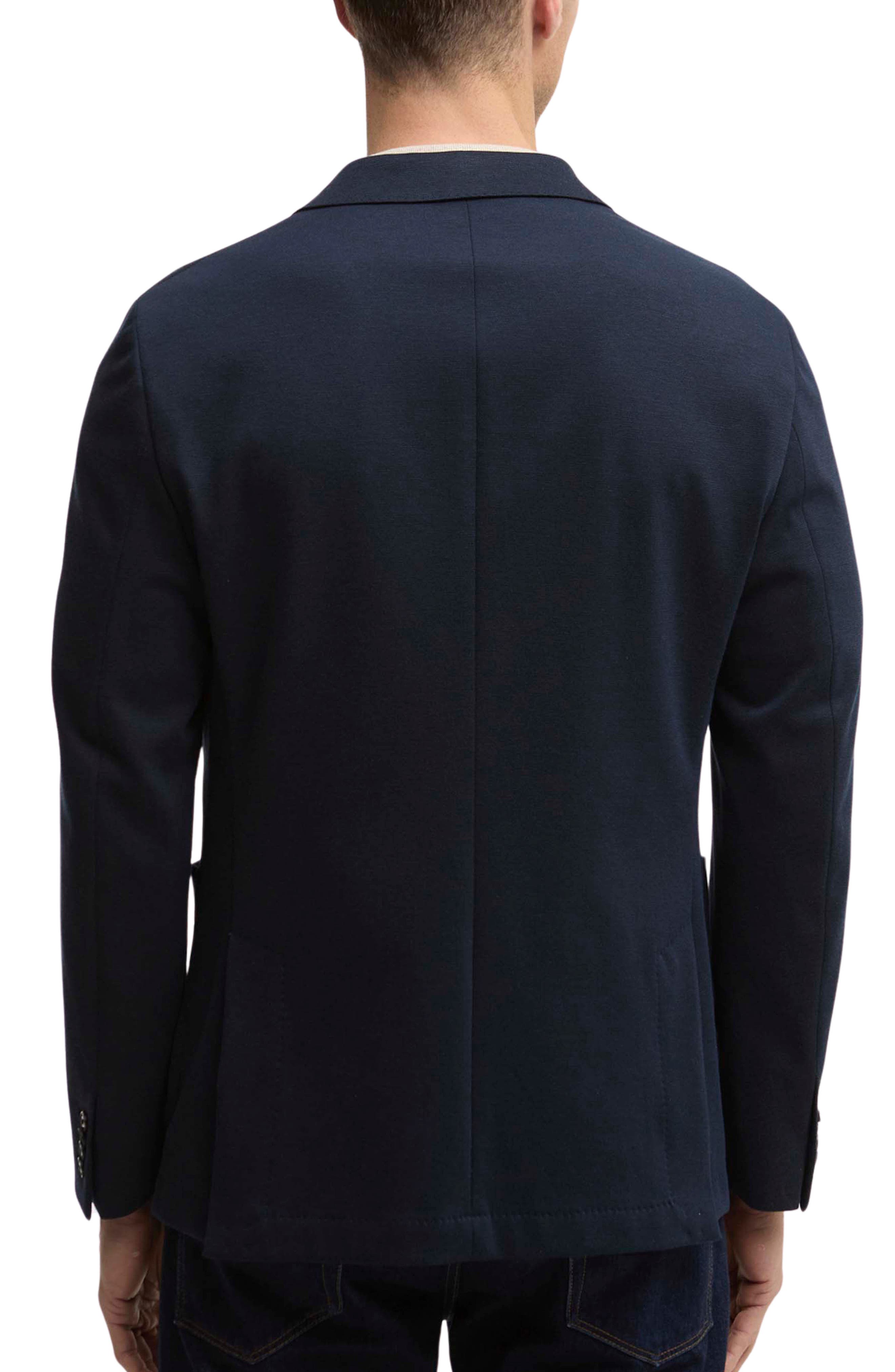 Harthorpe Navy Knit Cotton Blend Blazer - image 2