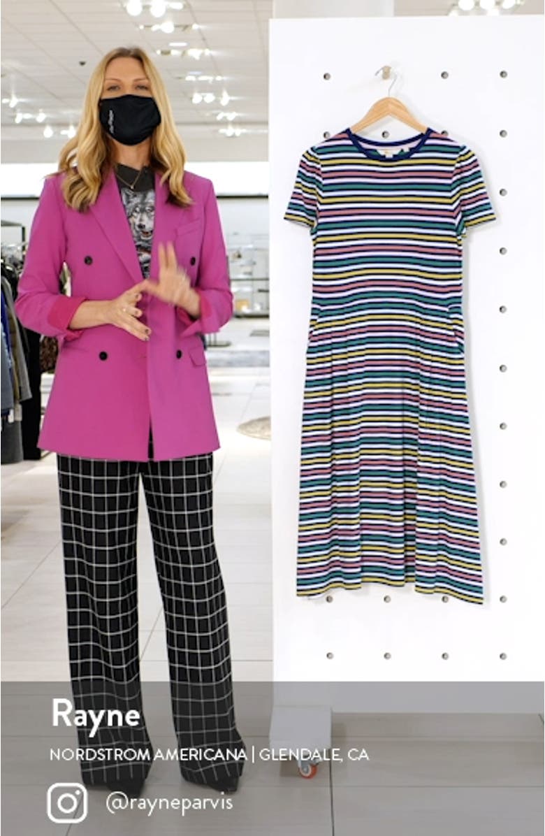 Lucinda Jersey Stripe Midi Dress, sales video thumbnail