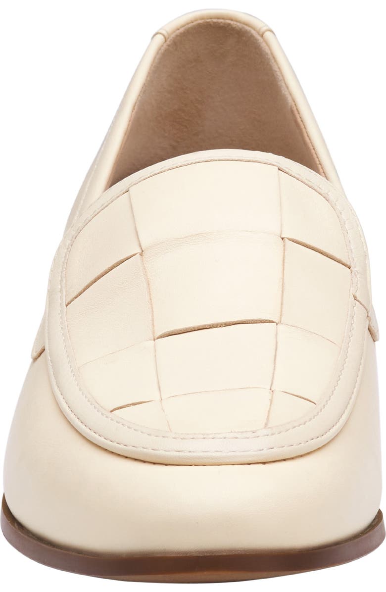 Johnston & Murphy Ali Woven Loafer, Alternate, color, Bone Nappa Leather