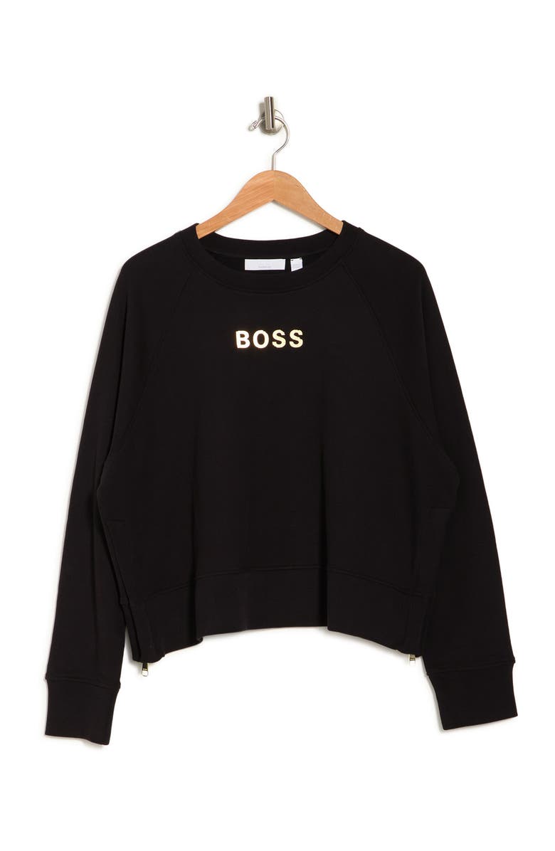 BOSS C Elia Gold Sweater, Alternate, color, Black