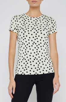 L'AGENCE Ressi Dot Stretch Top