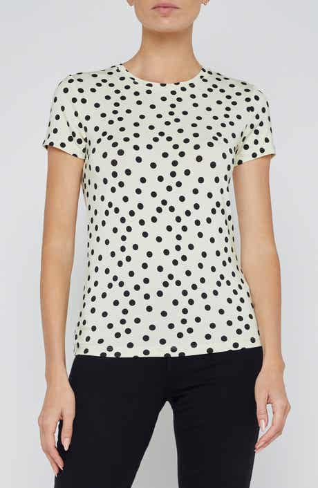 L'AGENCE Ressi Dot Stretch Top