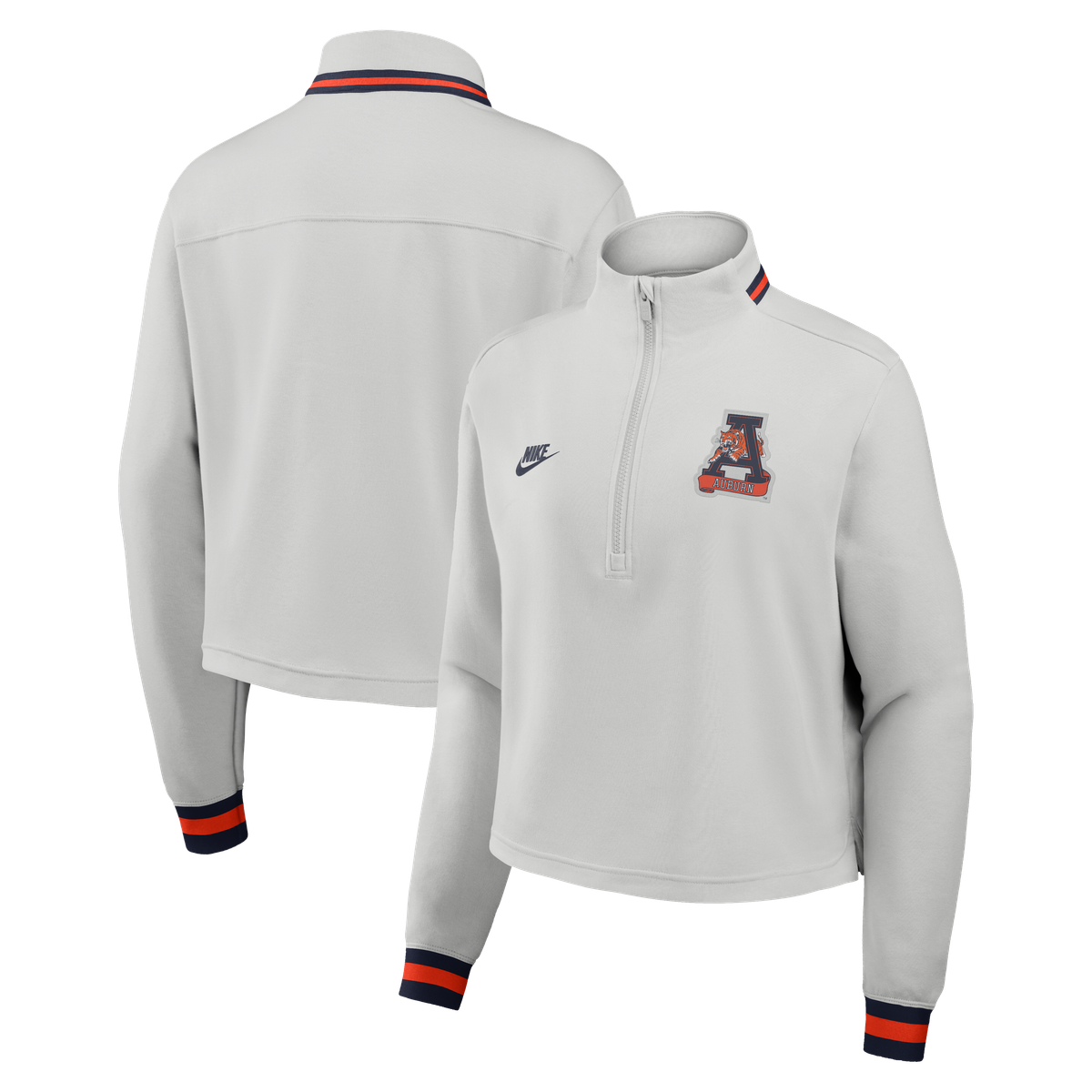 Nike Women's Nike Gray Auburn Tigers Legacy Heritage Dri-FIT Half-Zip ...