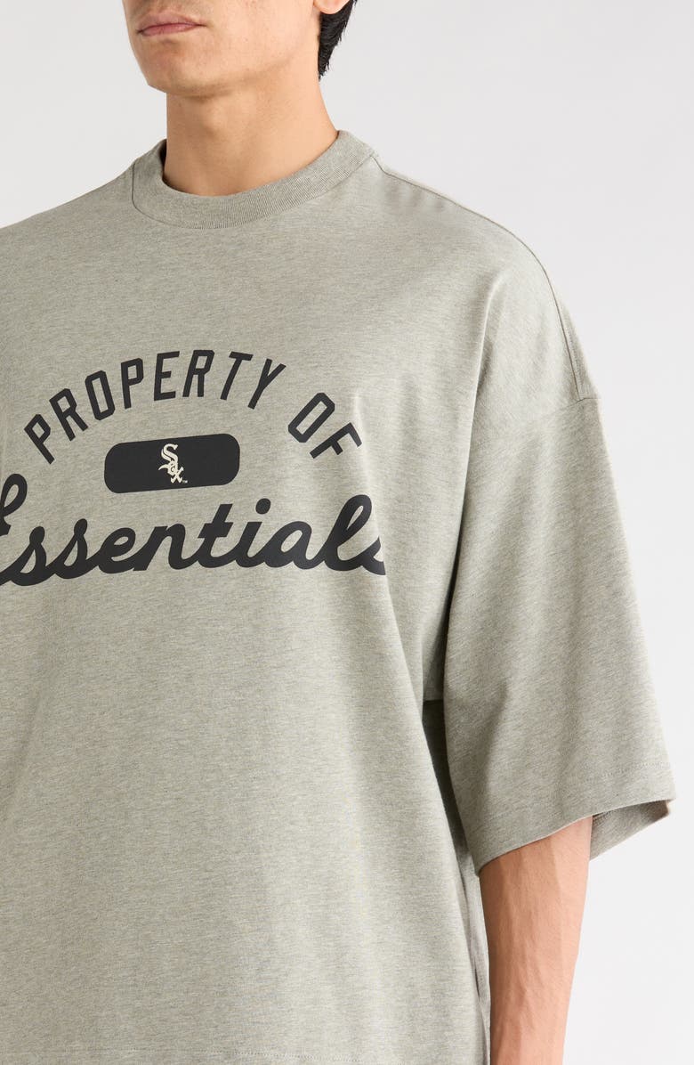 Fear of God Essentials x MLB White Sox Cotton Graphic T-Shirt, Alternate, color, Concrete Heather
