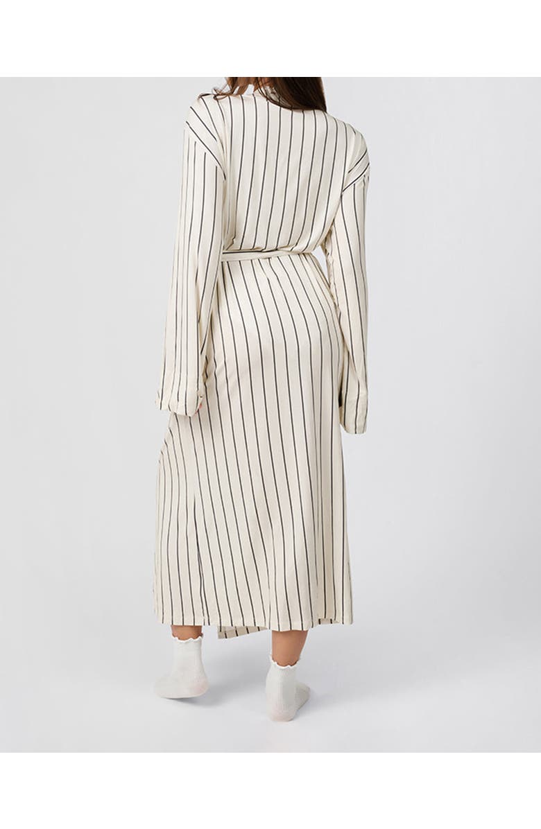 WeWoreWhat Modal Jersey Robe, Alternate, color, Antiq Wht/Black