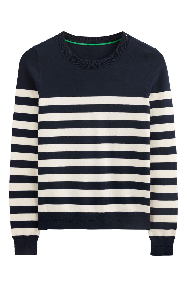Boden Catriona Stripe Cotton Blend Sweater, Alternate, color,