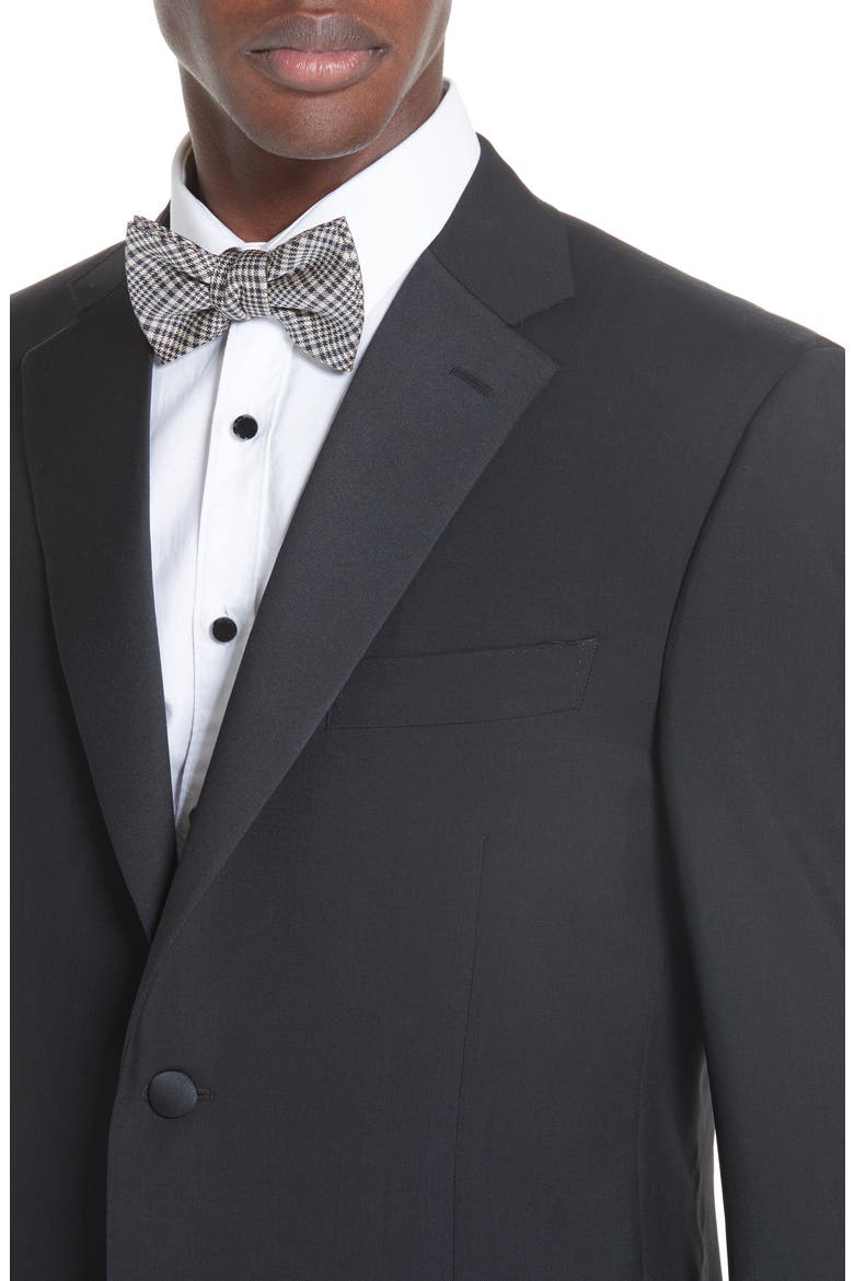 Classic Fit Black Wool & Mohair Tuxedo, Alternate, color, BLACK