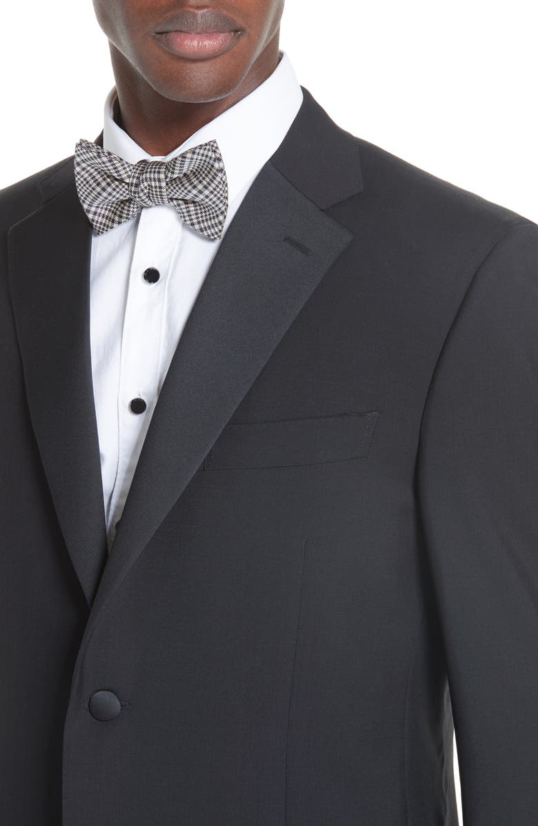 Canali 13000 Classic Fit Wool & Mohair Tuxedo, Alternate, color, Black