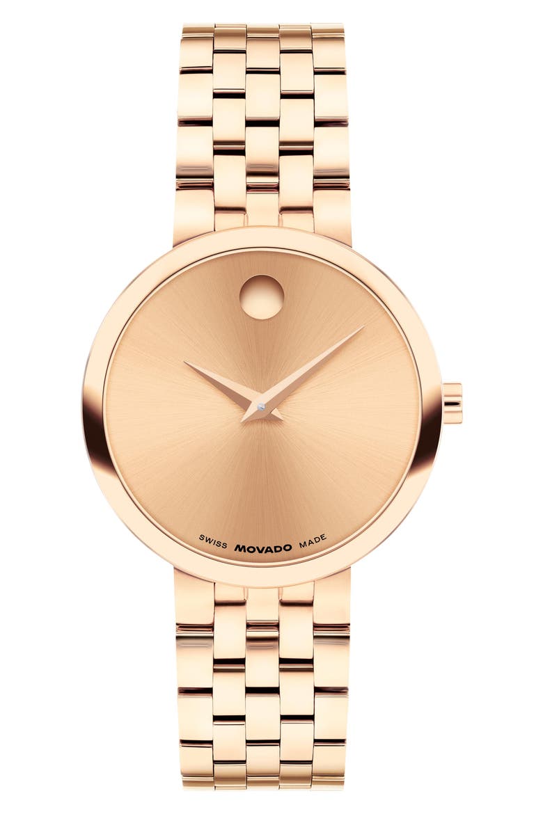 Museum Classic Bracelet Watch, 29.5mm, Main, color, ROSE GOLD