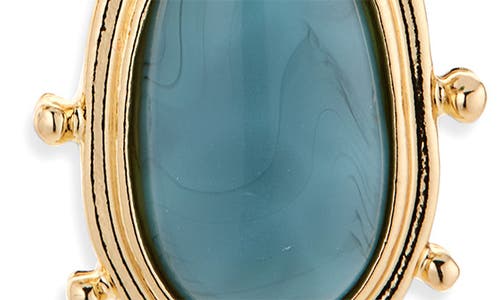 Cara Crystal Button Earrings In Blue
