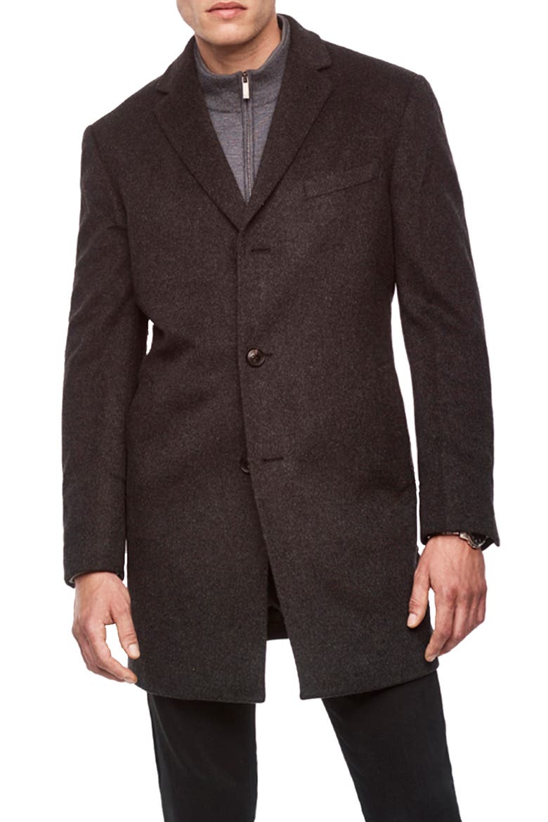 St. Paul Wool & Cashmere Topcoat, Main, color, SLATE GREY