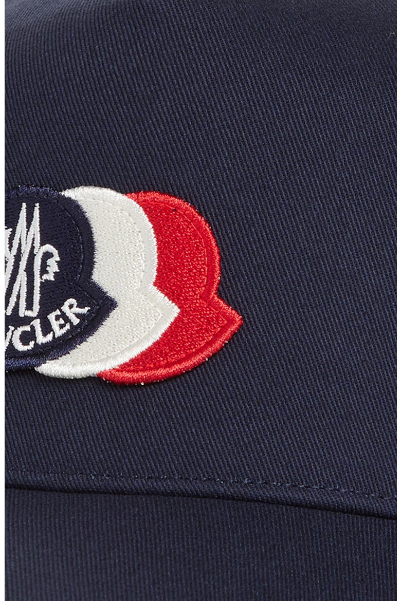 Kids' Tricolor Logo Patch Cotton Gabardine Baseball Cap, Alternate, color, NAVY