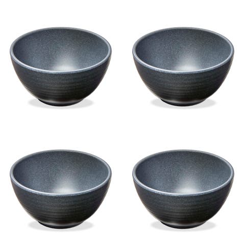 Brooklyn Melamine Bowl Set of Four Charcoal Color