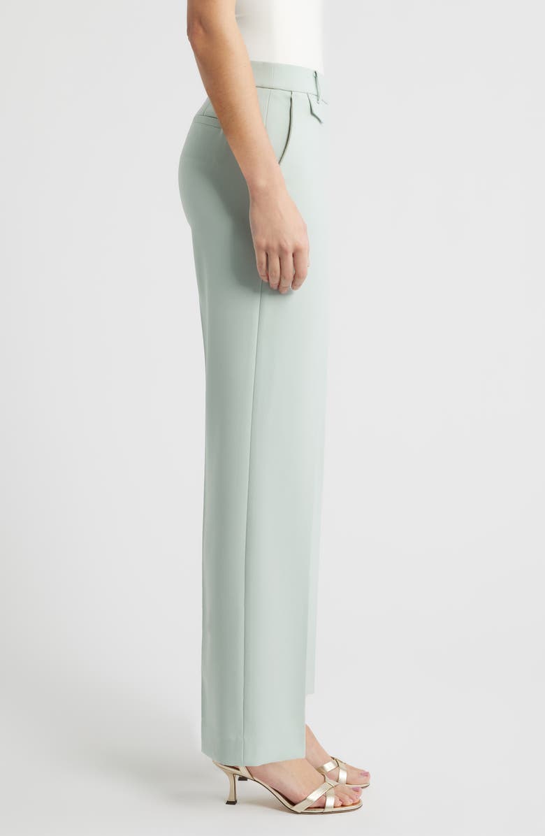 Anne Klein High Waist Wide Leg Pull-On Pants, Alternate, color, Soft Aloe