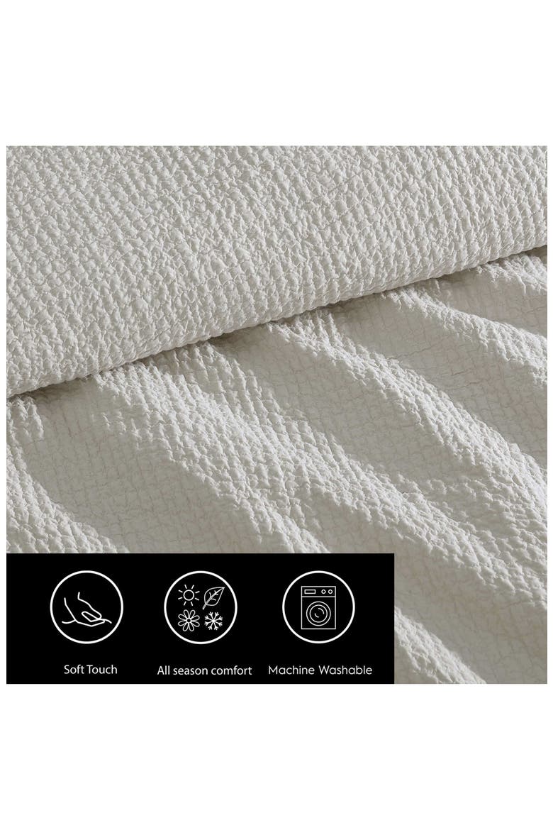 Puckered Duvet Set, Alternate, color, SILVER LEAF