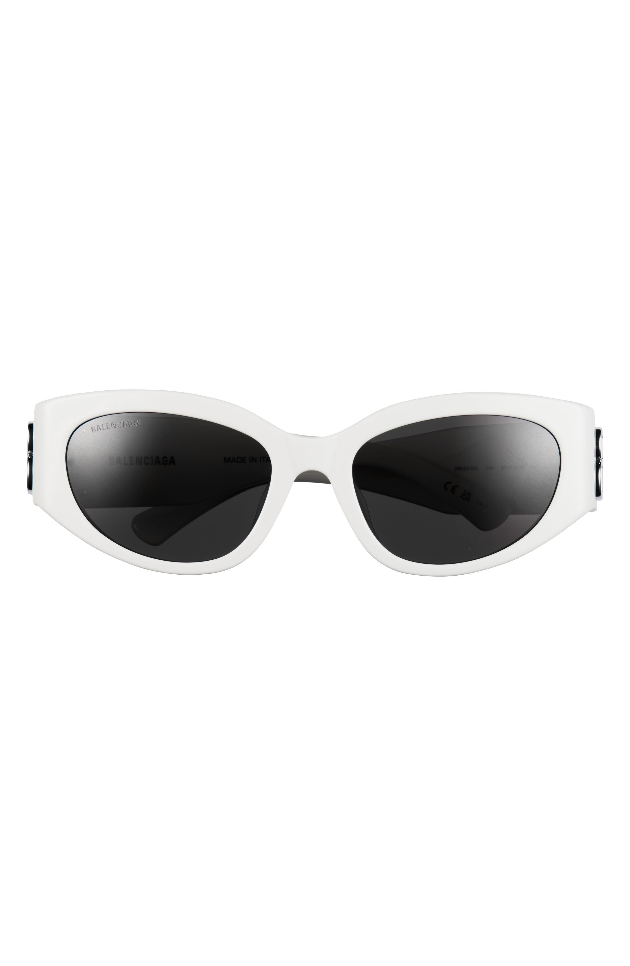 55mm Mirrored Round Sunglasses