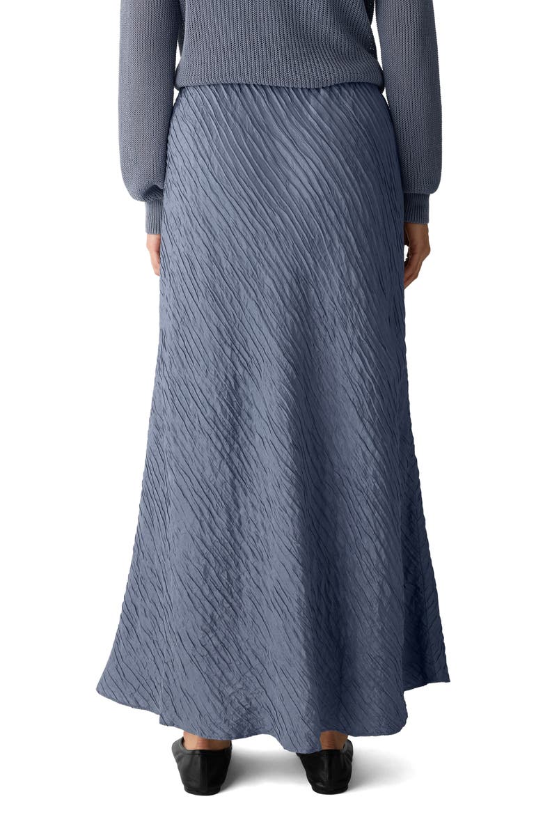 Stretch Silk Bias Cut Midi Skirt, Alternate, color, FLINT