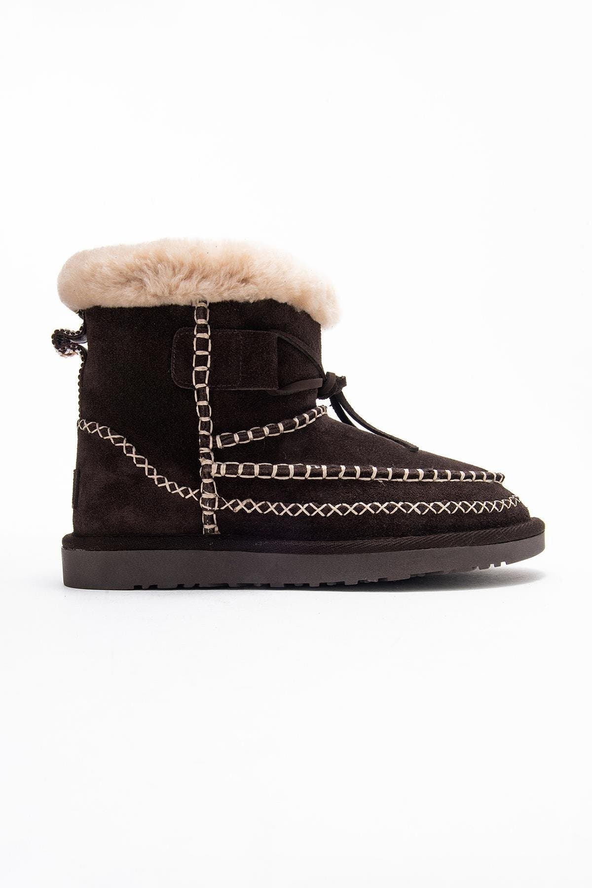Jorel Leather Fur Lined Ankle Boot, Alternate, color, Brown Suede Leather