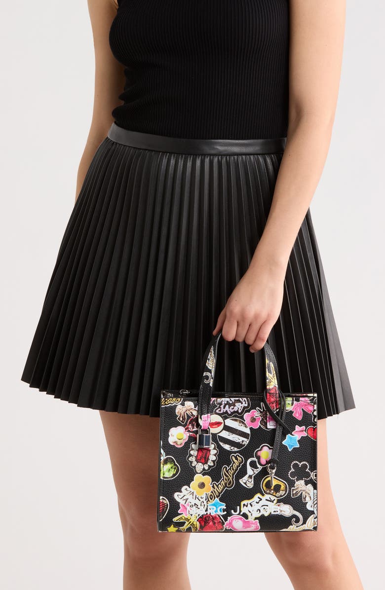 Marc Jacobs Sticker Mini Bold Grind Satchel Bag, Alternate, color, Black Multi