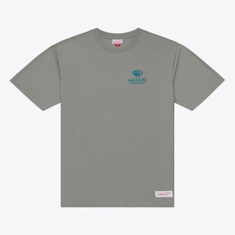 Men's Mitchell & Ness Gray Jacksonville Jaguars Core Essentials Micro Logo T-Shirt