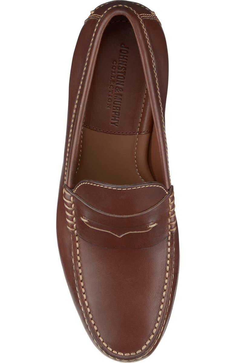 Johnston & Murphy Baldwin Penny Loafer, Alternate, color, Brandy American Full Grain