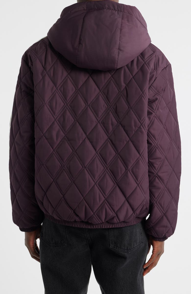 adidas x Wales Bonner Hooded Quilted Jacket, Alternate, color, Shadow Maroon