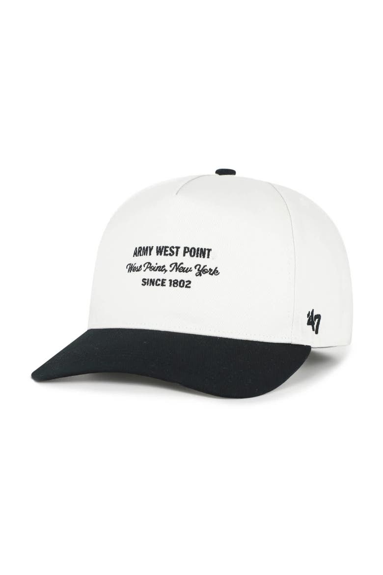 Men's '47 White Army Black Knights Contemporary Basics Two-Tone Hitch Adjustable Hat, Main, color, White