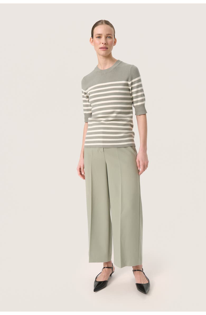 Soaked in Luxury SLSpina Slim Fit Crew Neck Pullover, Alternate, color, Shadow W White Stripe
