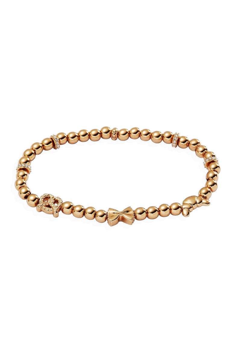 Carbs Are My Love Language Beaded Stretch Bracelet, Main, color, Carbs Are My Love Language