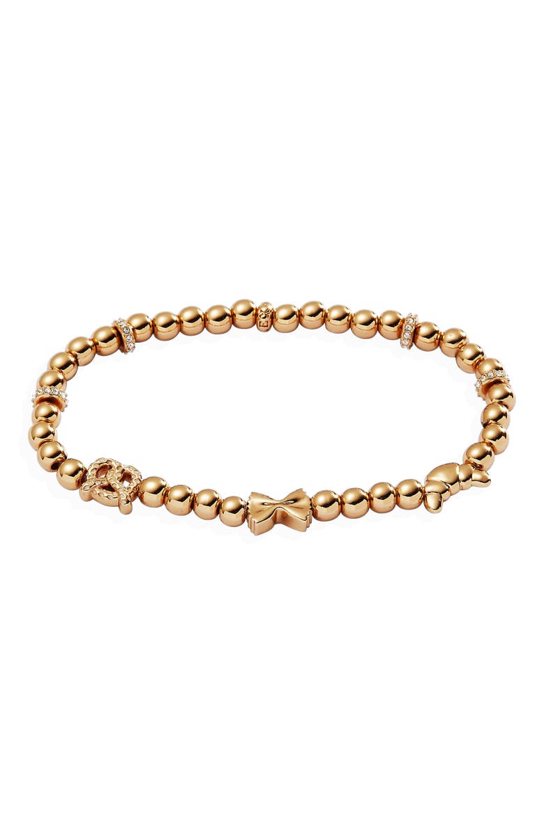 Alex and Ani Carbs Are My Love Language Beaded Stretch Bracelet, Main, color, Carbs Are My Love Language