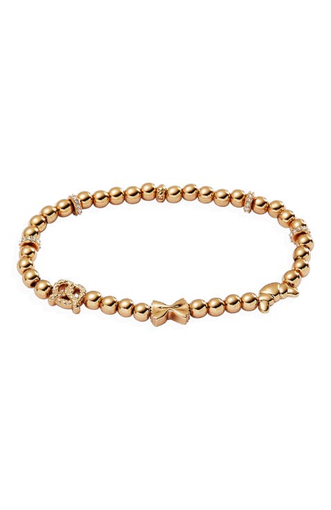 Carbs Are My Love Language Beaded Stretch Bracelet