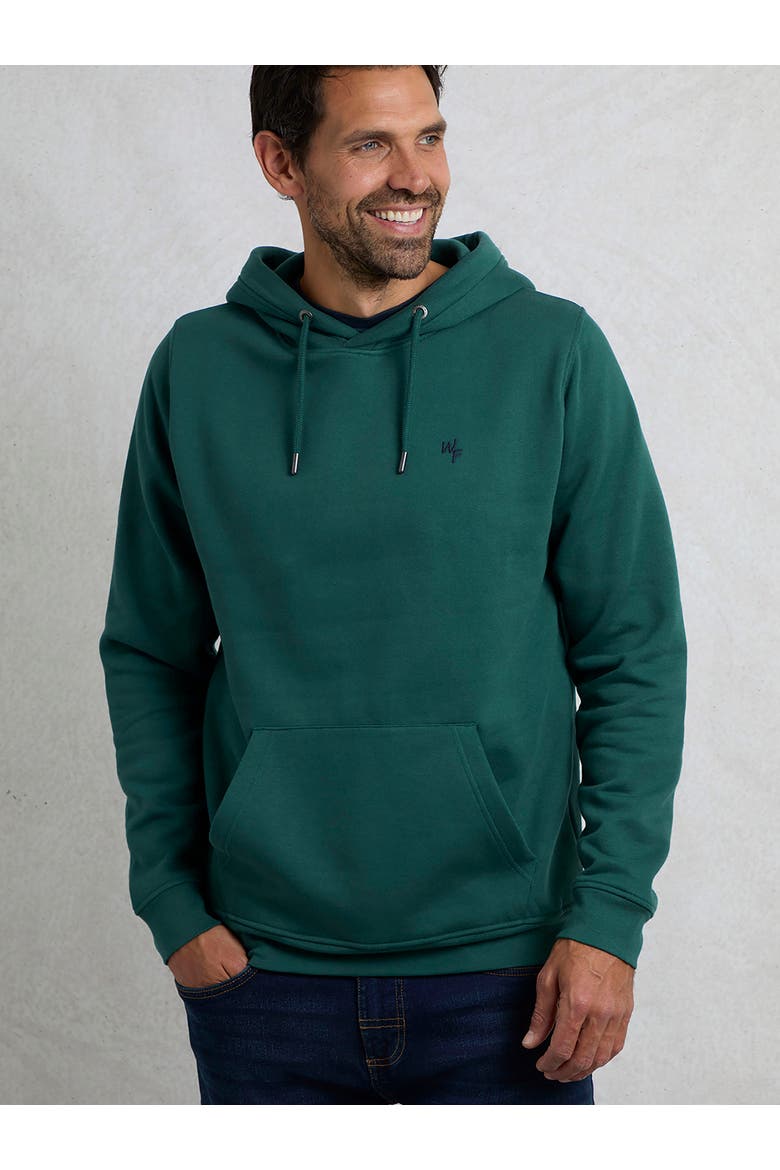 Hugo Branded Popover Hoodie, Main, color, Forest Green