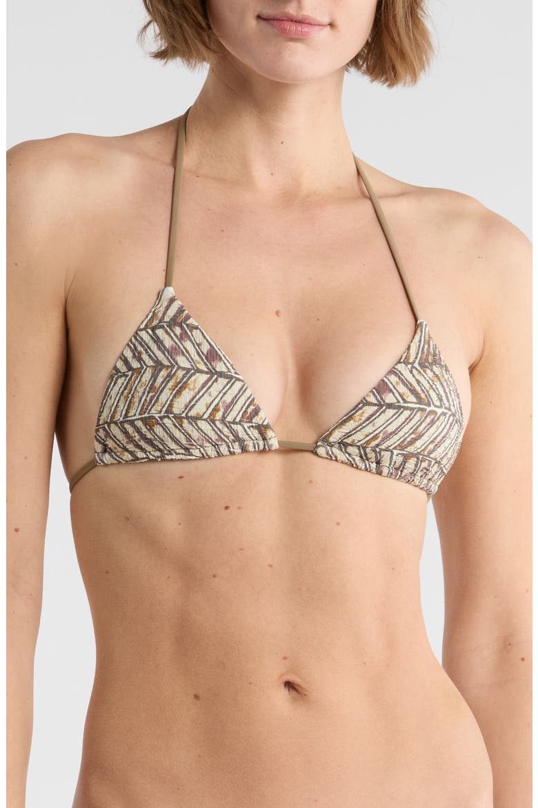 Printed Mika Triangle Bikini Top, Main, color, NEUTRAL COMBO
