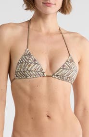 free-est by Free People Printed Mika Triangle Bikini Top