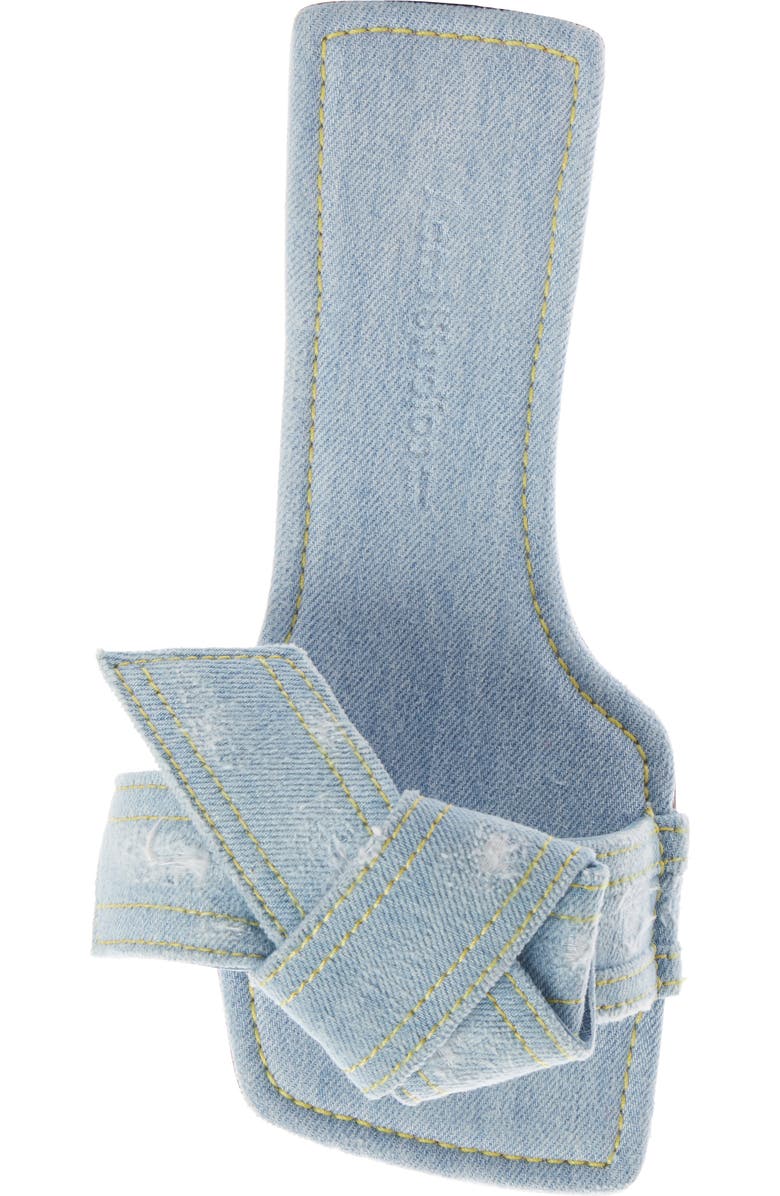 Acne Studios Musubi Bow Denim Slide Sandal, Alternate, color,