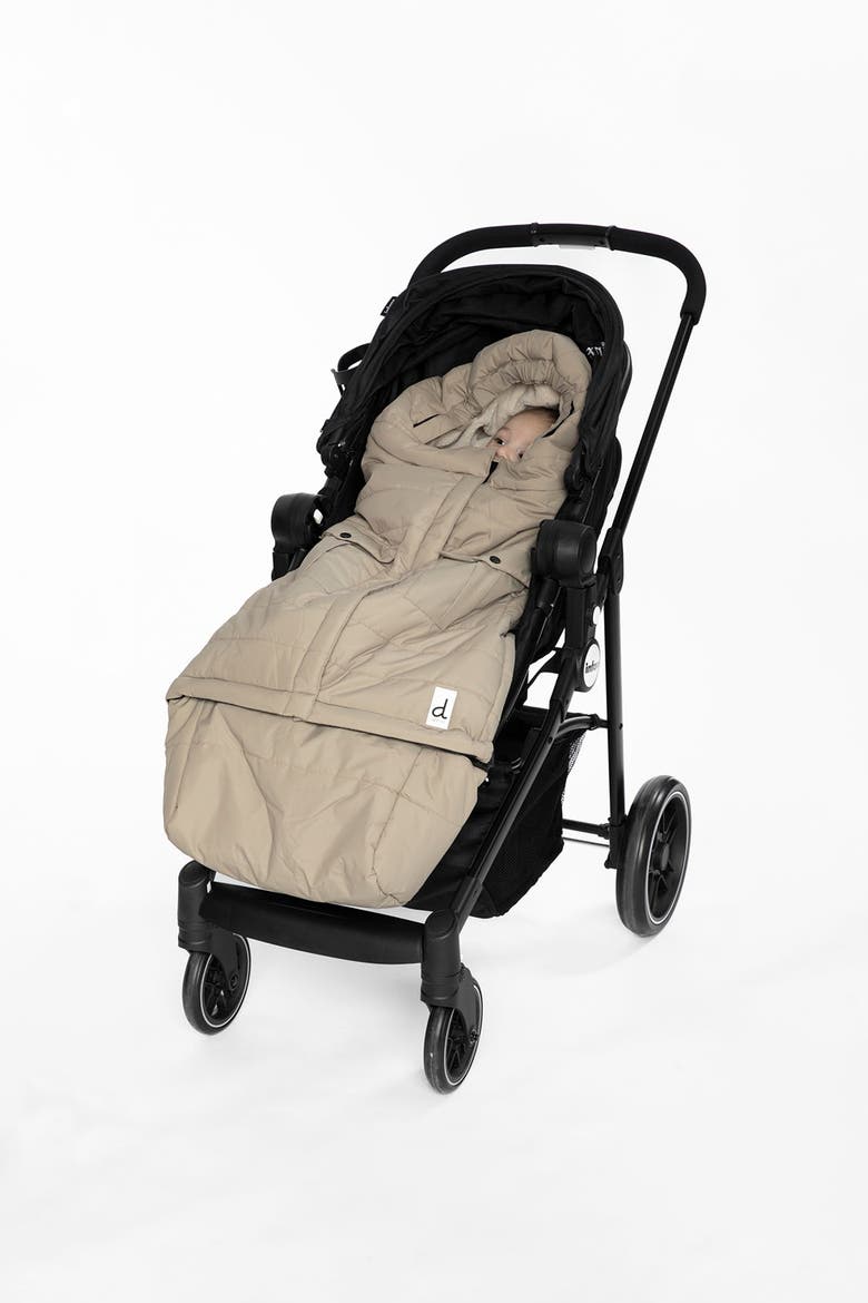 Quilted Evolutive Footmuff for Car Seats and Strollers, Alternate, color, Taupe
