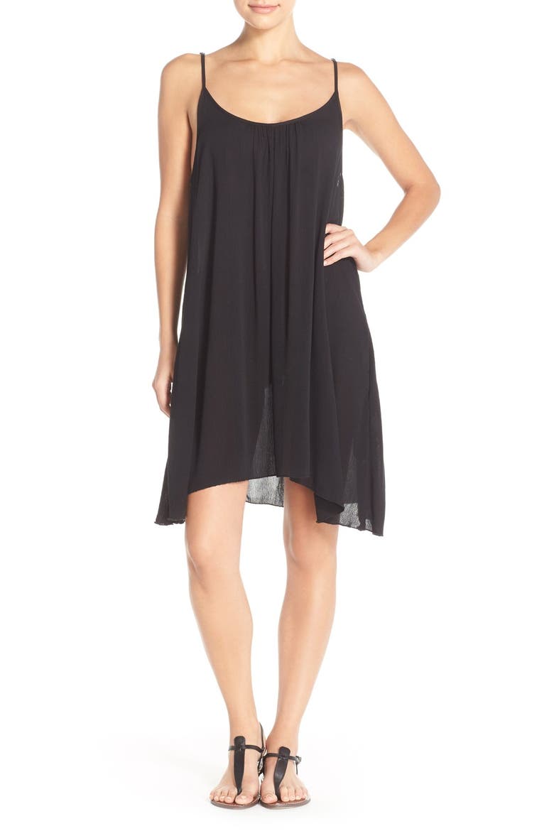 Cover-Up Slipdress, Main, color, BLACK