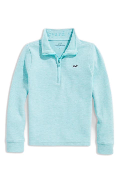 Kids' Saltwater Stripe Quarter Zip Sweatshirt