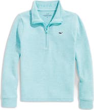 vineyard vines Kids' Saltwater Stripe Quarter Zip Sweatshirt