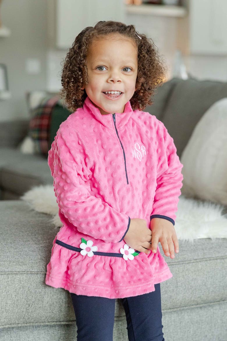 Dimple Fleece Legging Set, Alternate, color, Pink & Navy