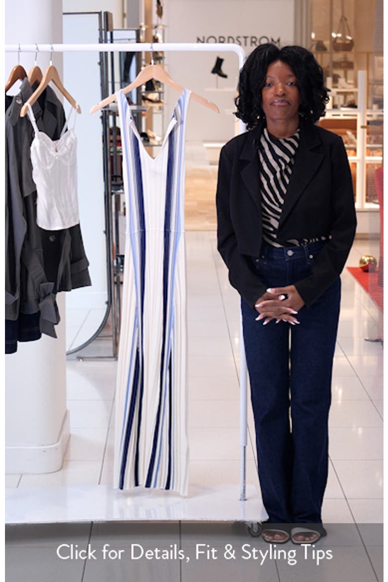 Drape Cotton Blend Ribbed Tank Dress video