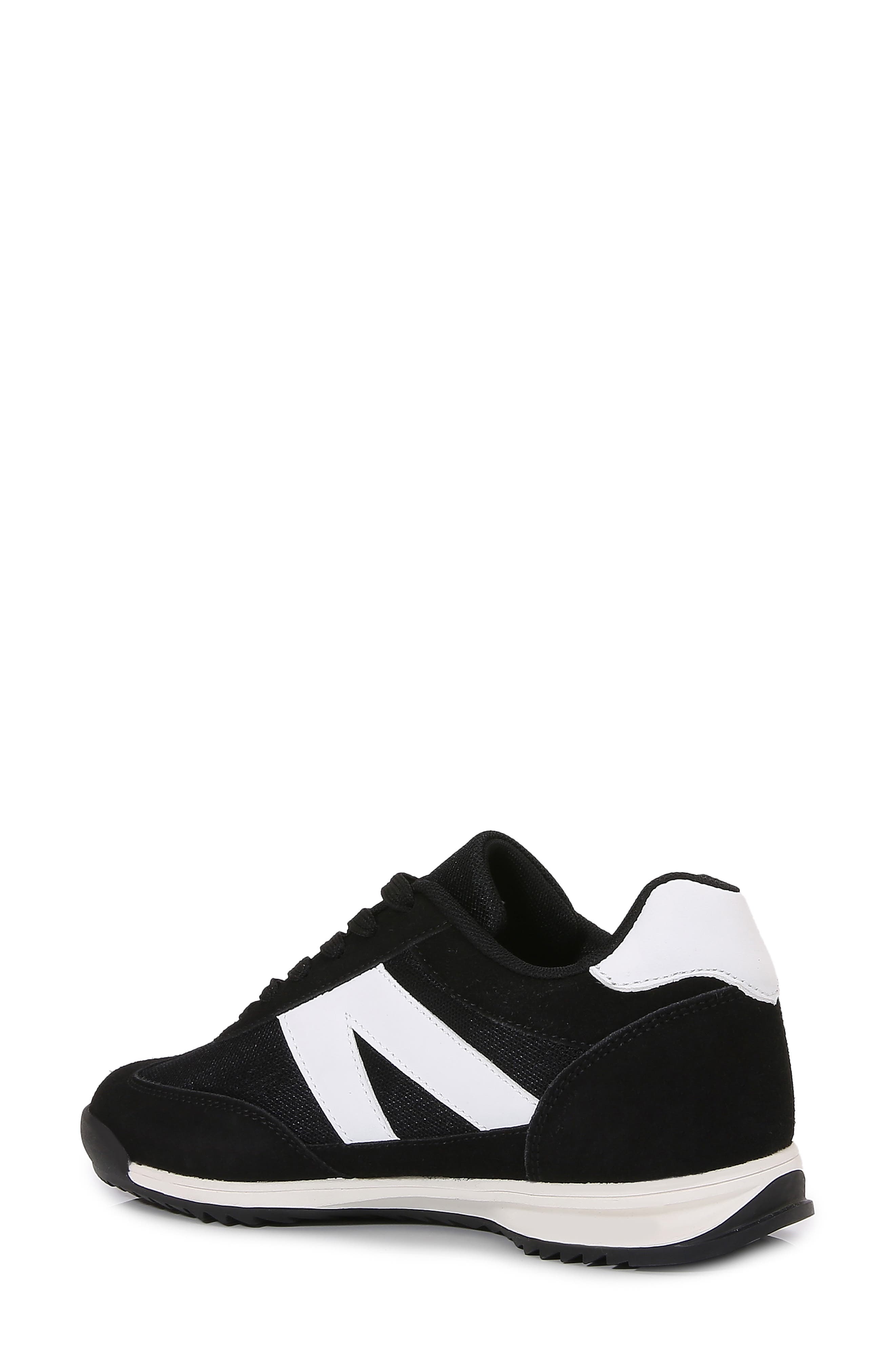 BERNESS Leena Bike Toe Wedge Sneaker, Alternate, color, Black