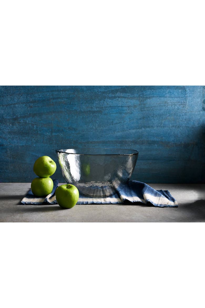 Pebbled Low Bowl, Alternate, color, Clear