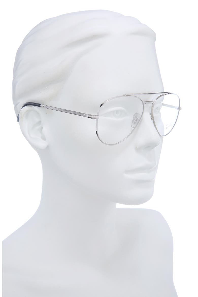 New Aviator 58mm Pilot Optical Glasses, Alternate, color, SILVER