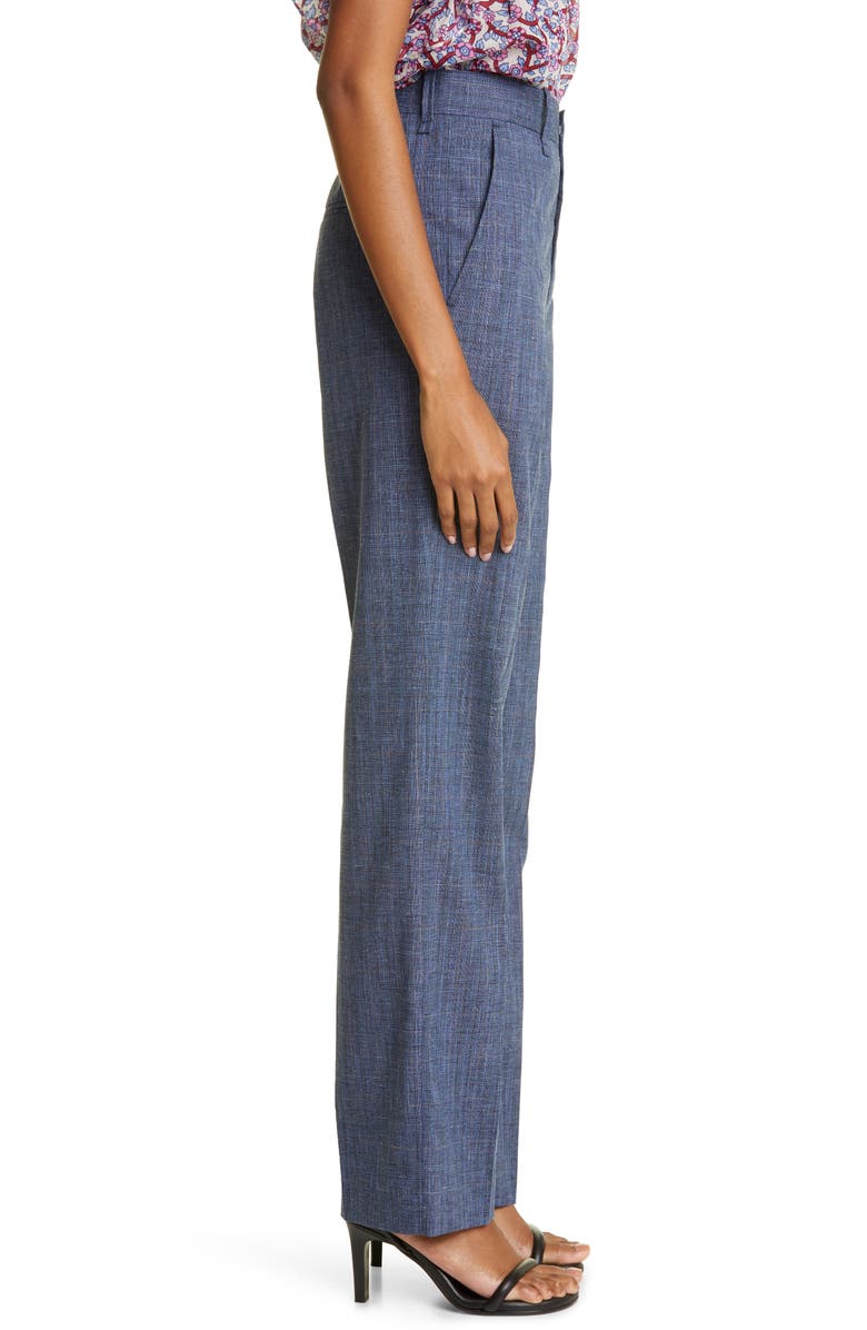 Isabel Marant Étoile Olympe Plaid High Waist Straight Leg Trousers, Alternate, color, 