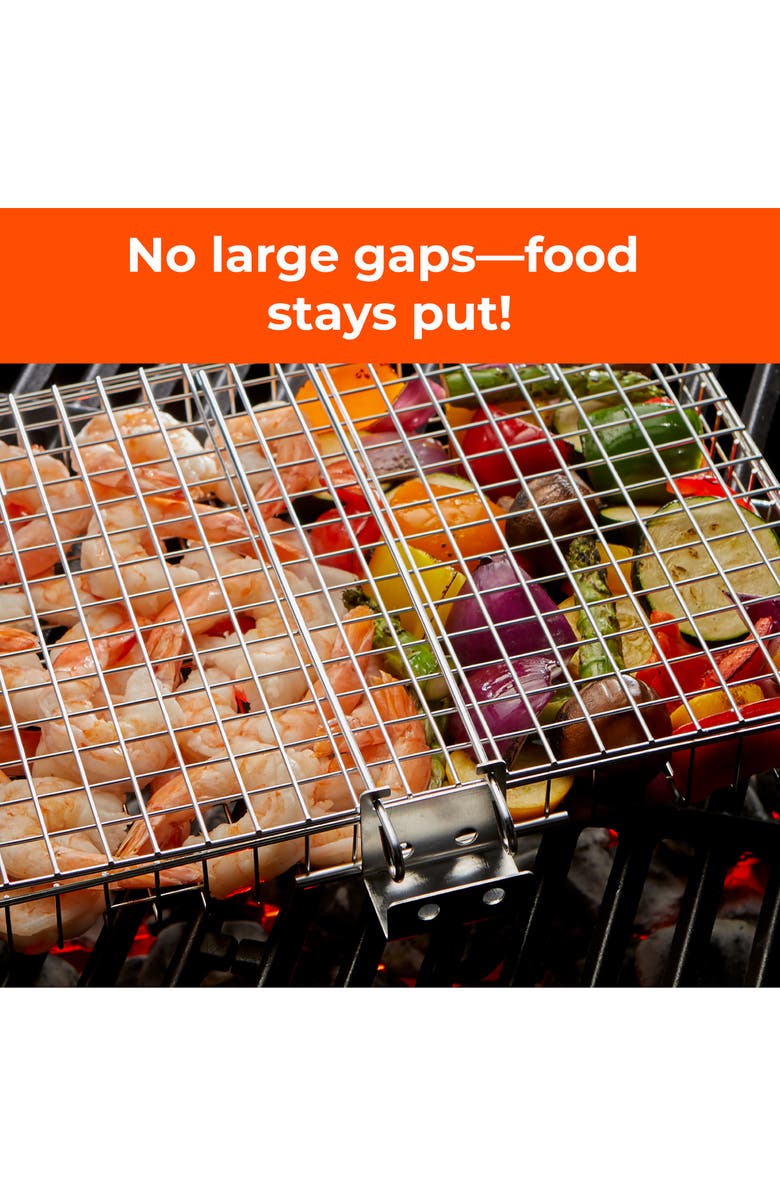 Braize Large Grill Basket Set, Alternate, color, Stainless Steel